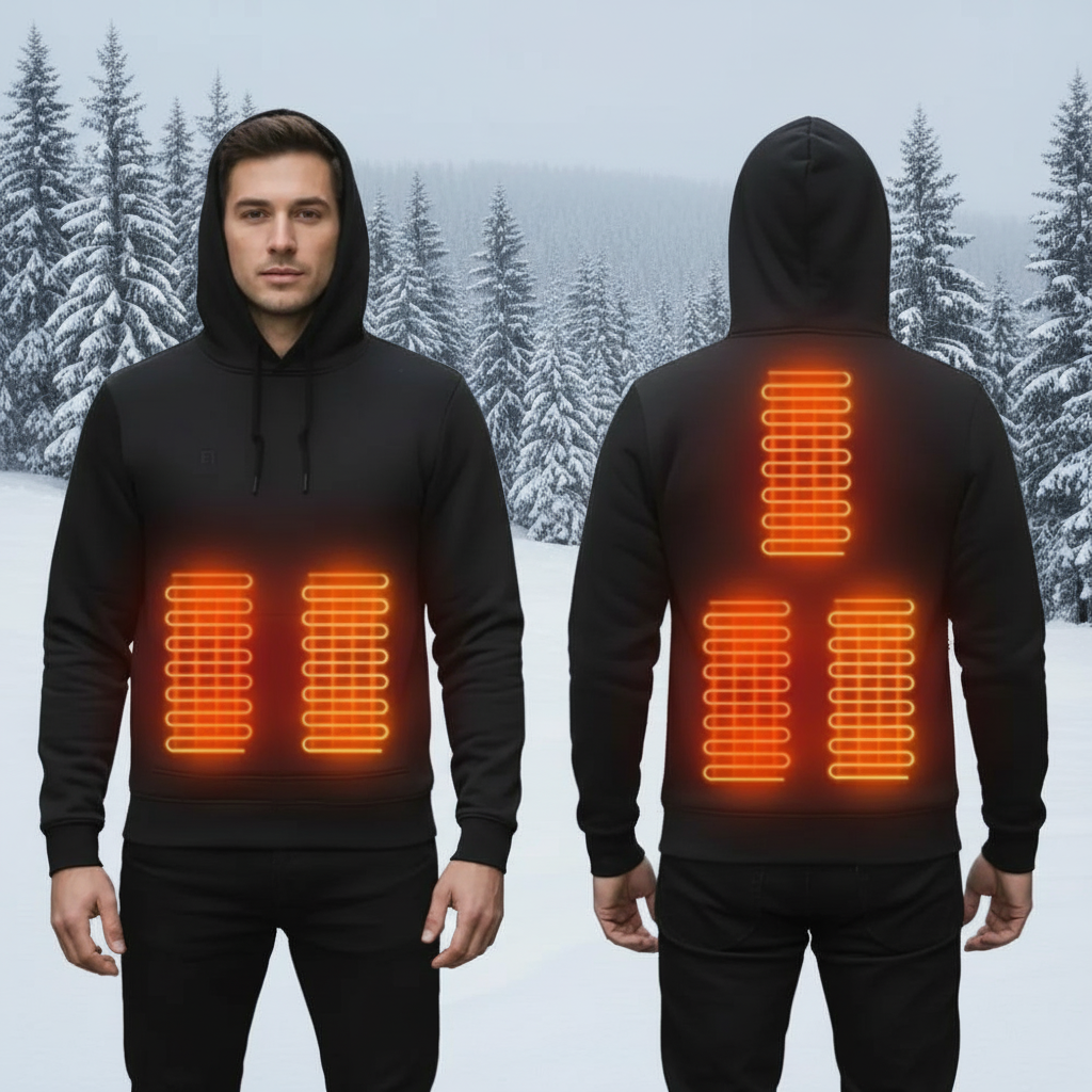 Heated Hoodie - Cozy Thermal Wear for Outdoor Comfort