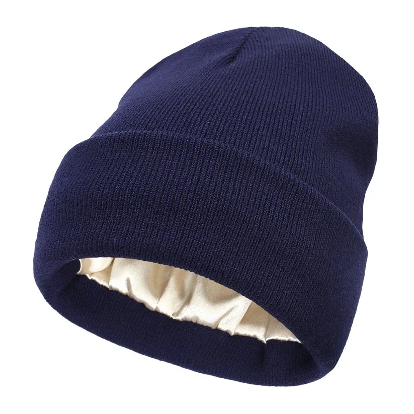 Smooth Lined Winter Beanie For Hair Care