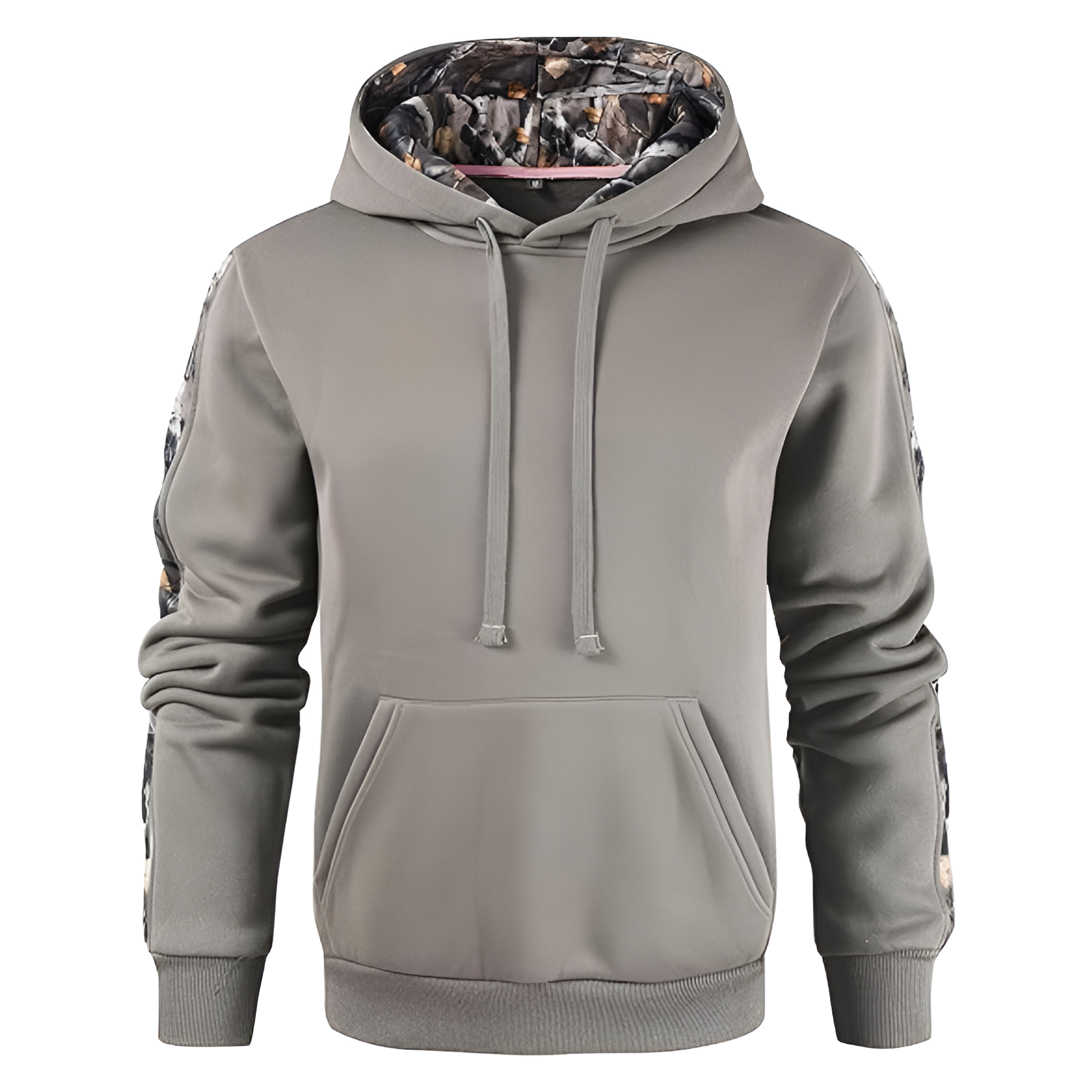 Men Camo Outfitter Fleece Hoodie Pullover Long Sleeve Casual Sweatshirt with Pocket