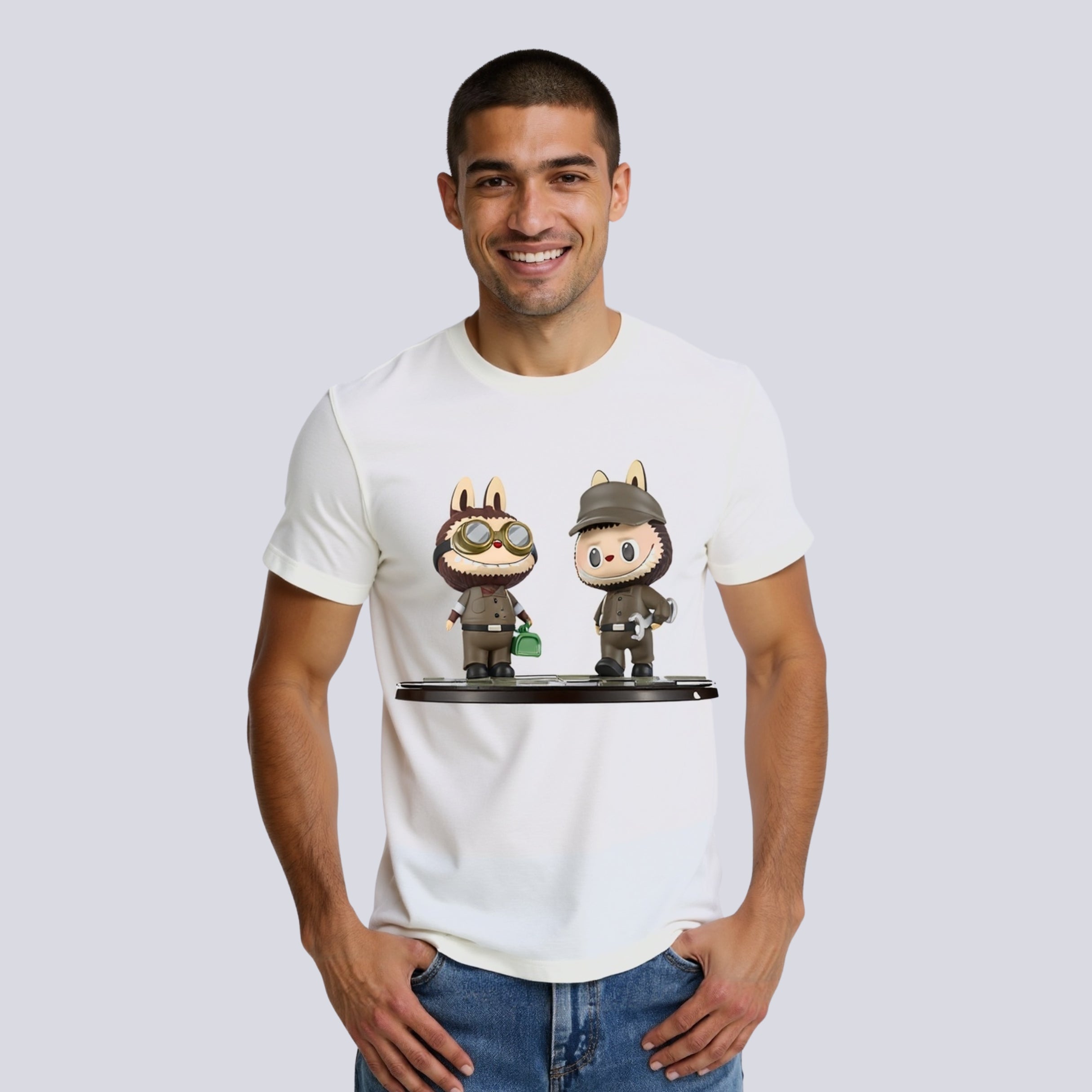 Labubu Tycoco Mecha Tshirt With Repair Team Artwork