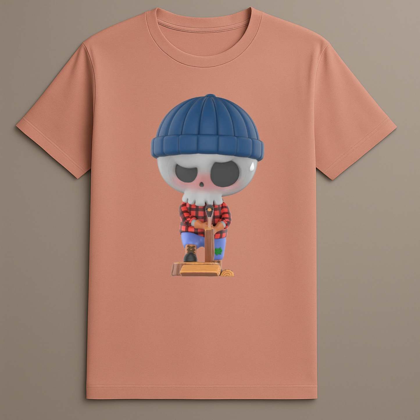 Labubu outdoor chopping wood print

