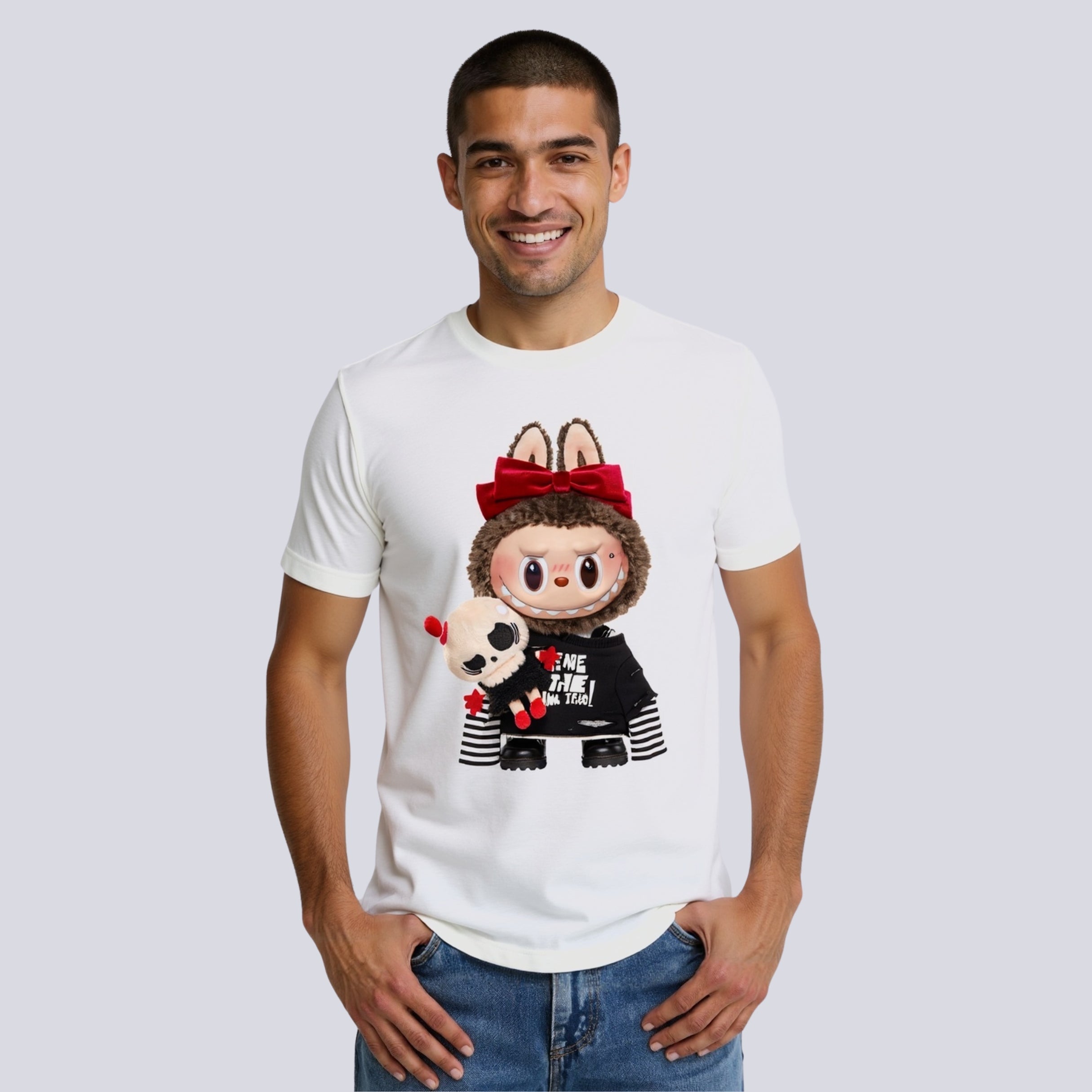 Casual Labubu Character Graphic TShirt for Art Lovers