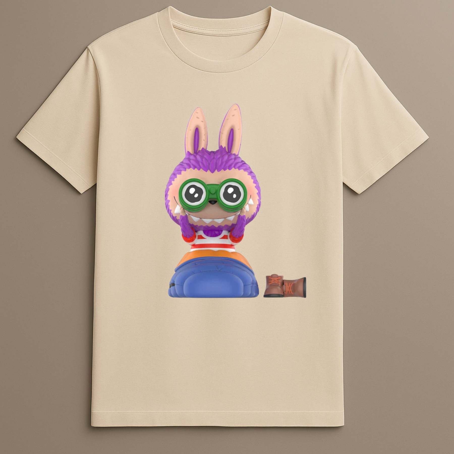 Printed Labubu outdoor adventure shirt

