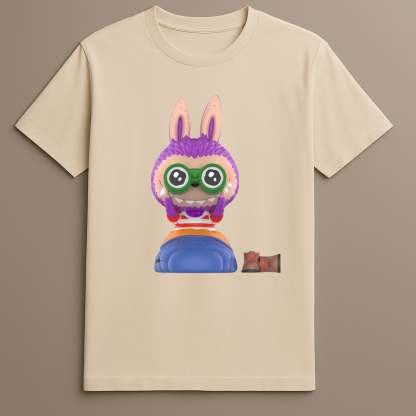 Printed Labubu outdoor adventure shirt

