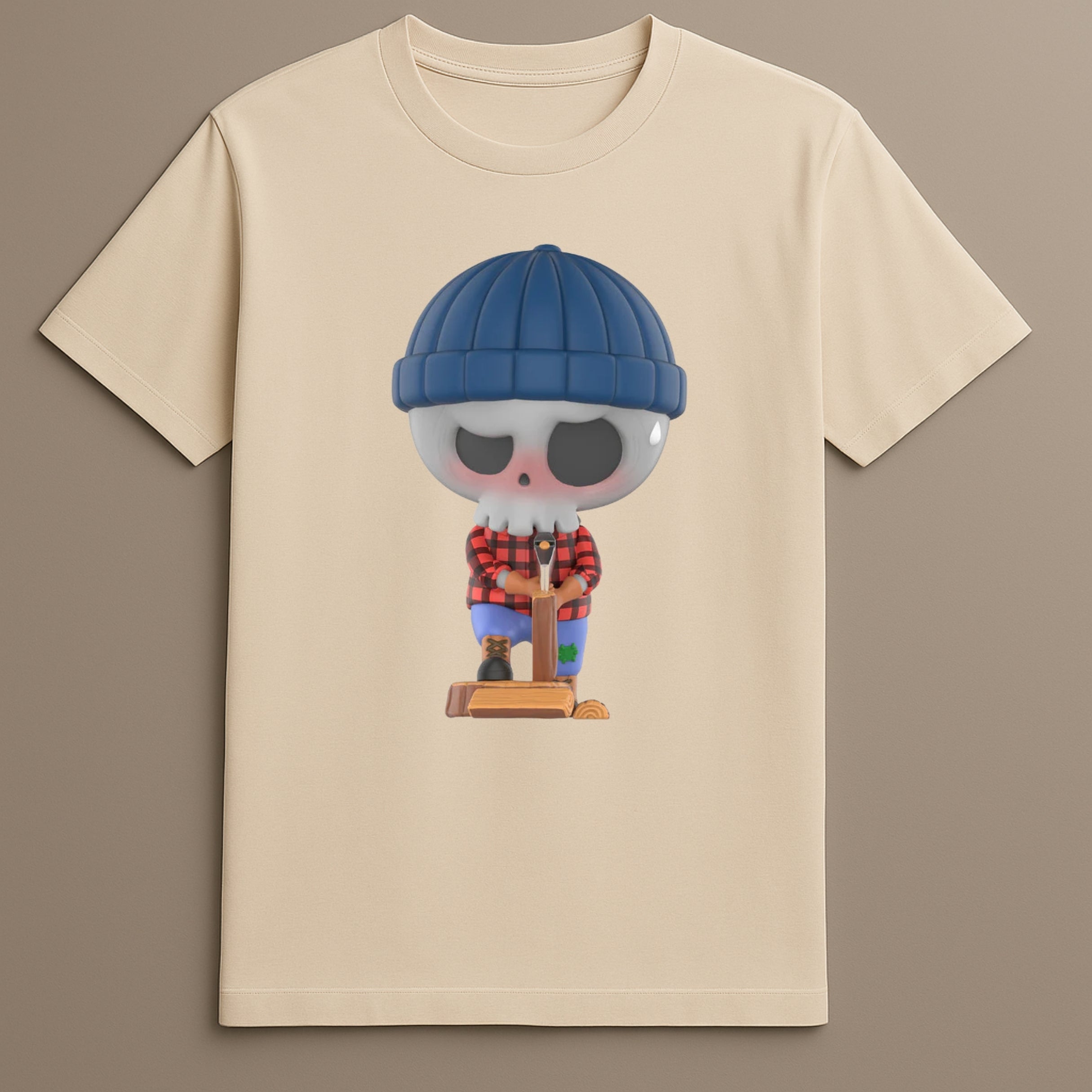 Camping series Labubu axe shirt