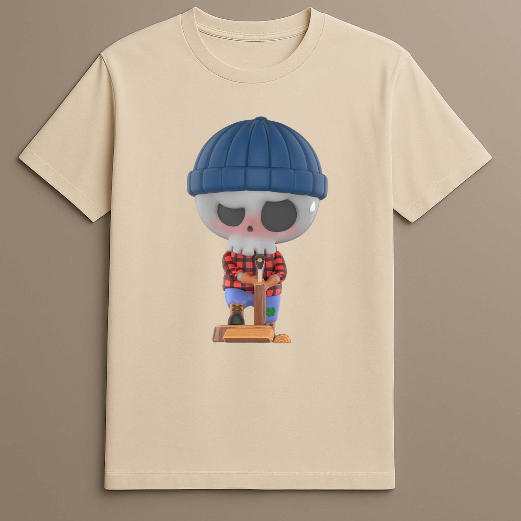 Camping series Labubu axe shirt