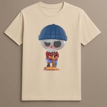 Camping series Labubu axe shirt
