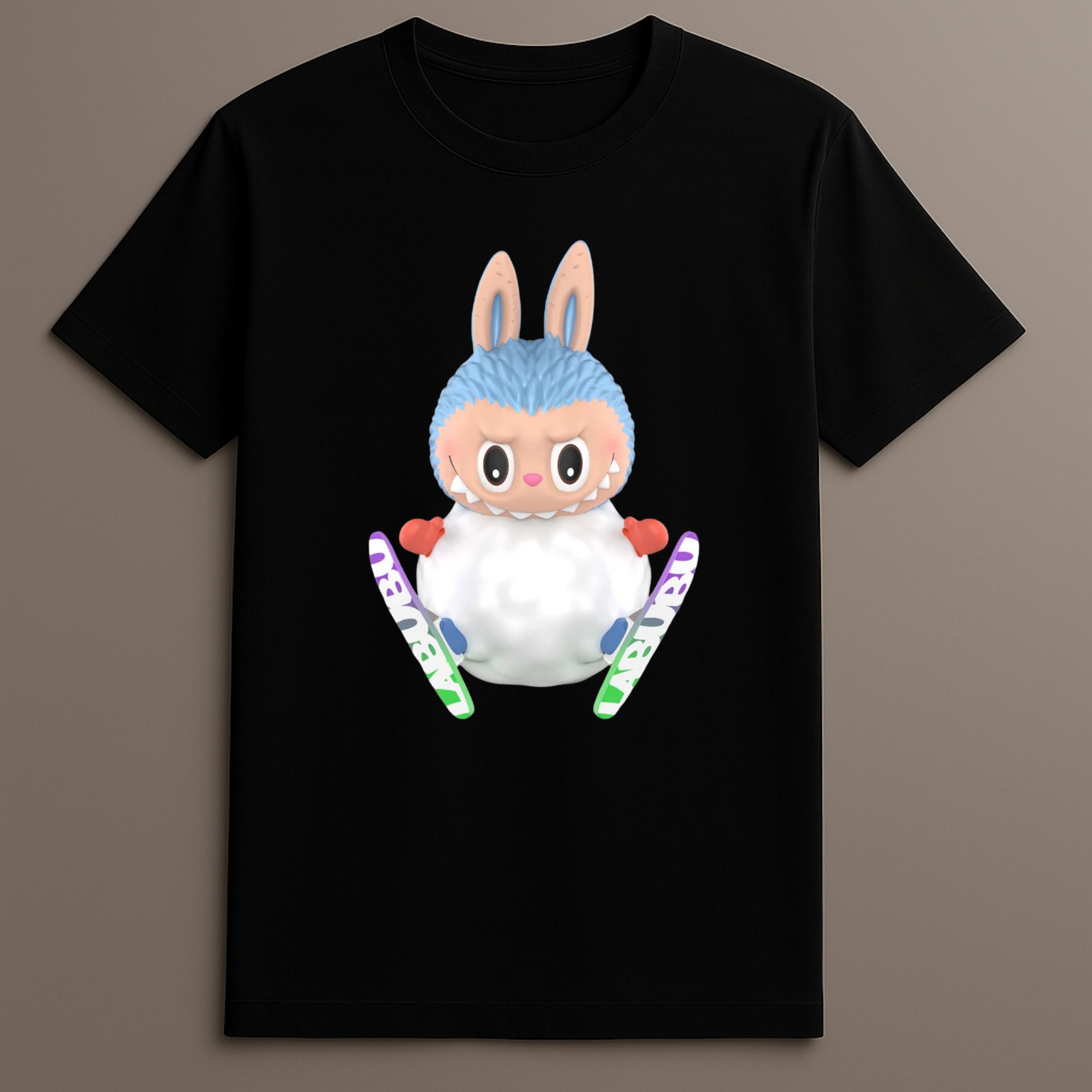 Ski bunny graphic black tee