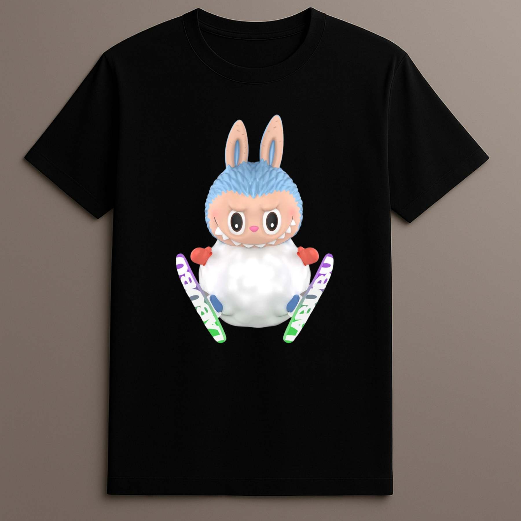 Ski bunny graphic black tee