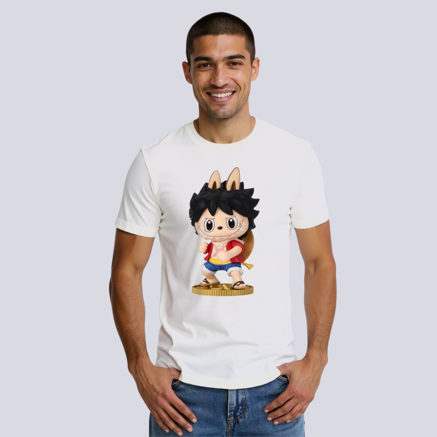 Labubu D Luffy The Monsters x Monkey T Shirt