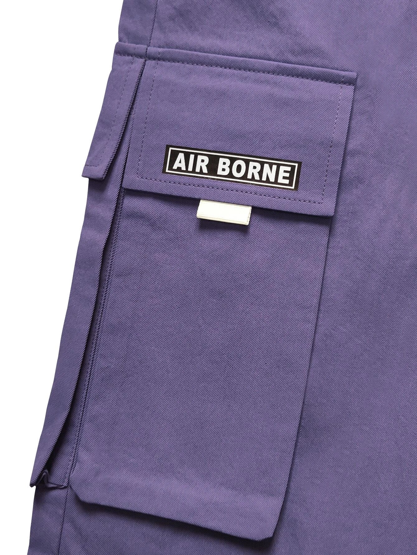 Letter Graphic Flap Pocket Cargo Pants-Vacay Outfit