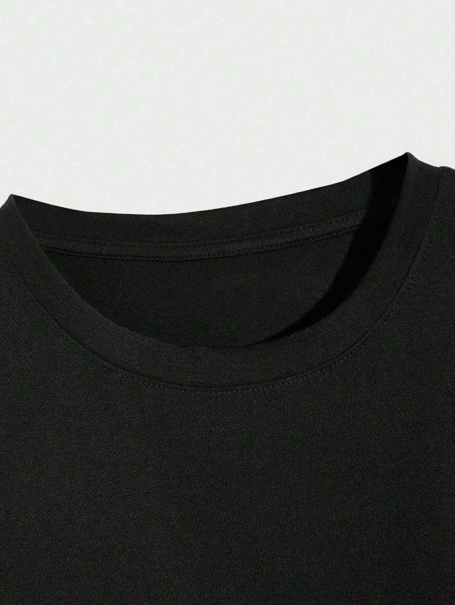 Letter Graphic Printed Tee Shirts-Vacay Outfit