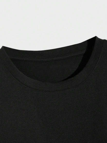 Letter Graphic Printed Tee Shirts-Vacay Outfit