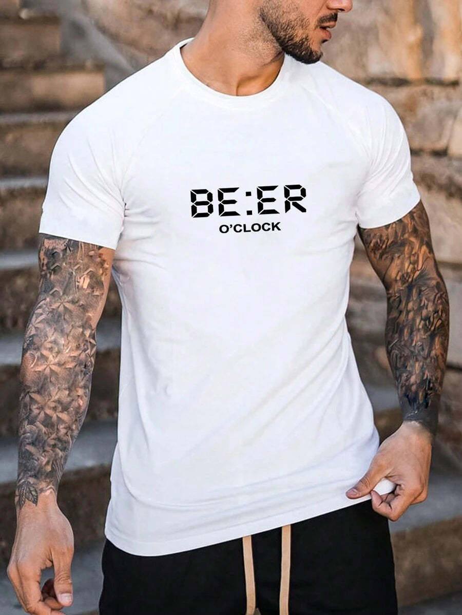 Graphic Letter Print T Shirt-Vacay Outfit