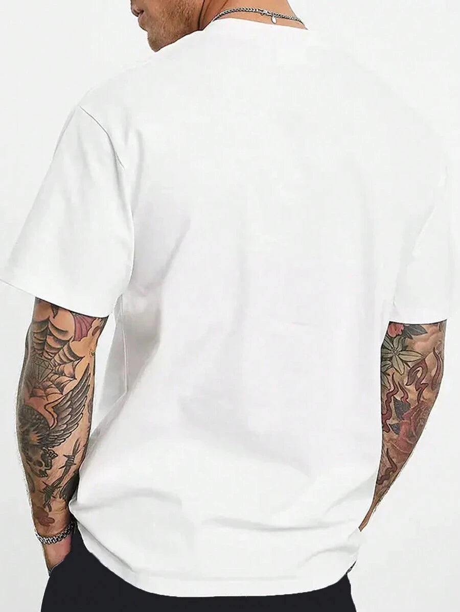 Graphic Letter Print T Shirt-Vacay Outfit