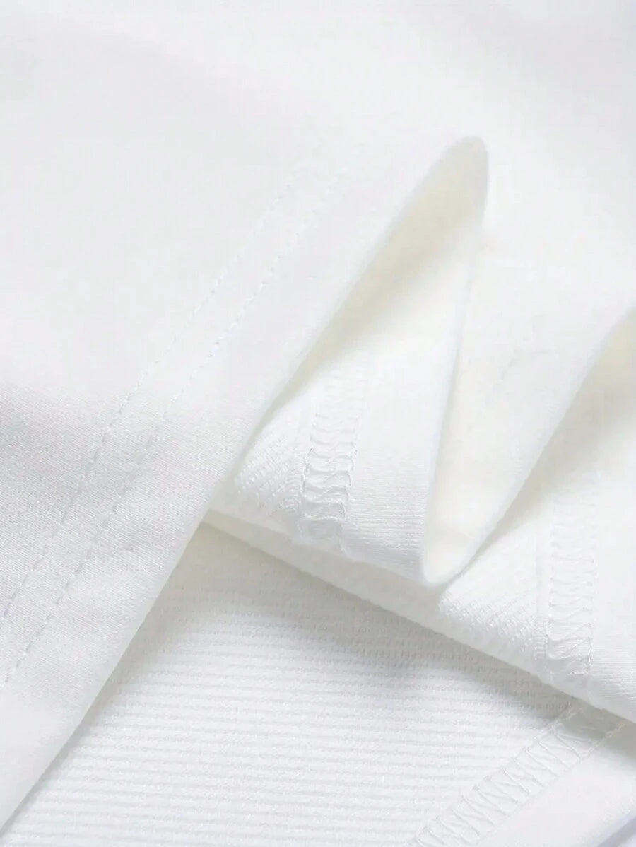 Graphic Letter Print T Shirt-Vacay Outfit