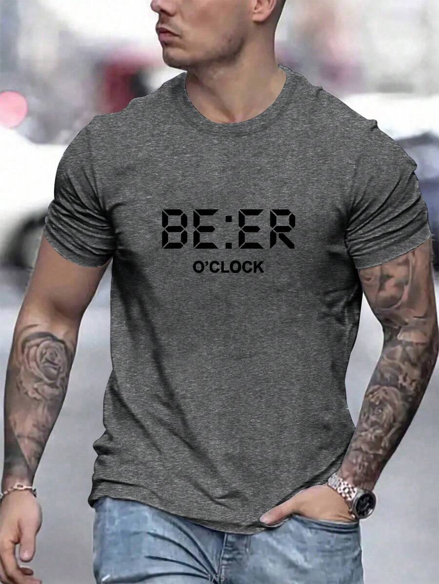 Graphic Letter Print T Shirt-Vacay Outfit