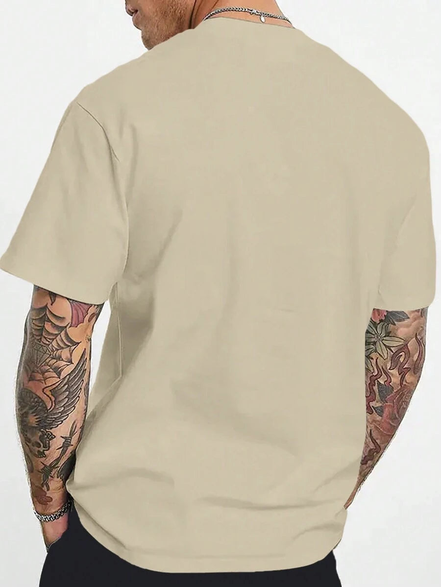 Graphic Letter Print T Shirt-Vacay Outfit