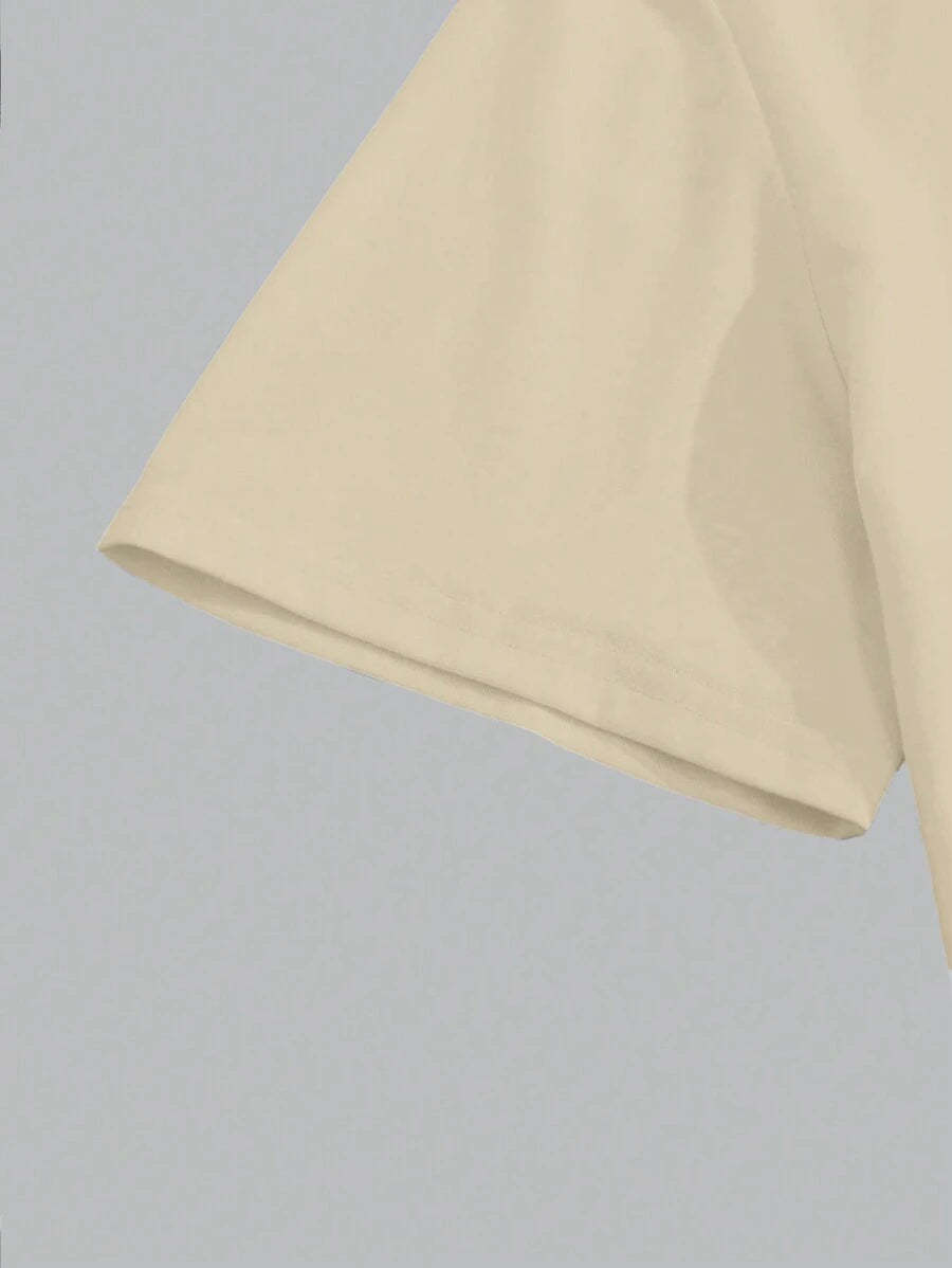 Graphic Letter Print T Shirt-Vacay Outfit