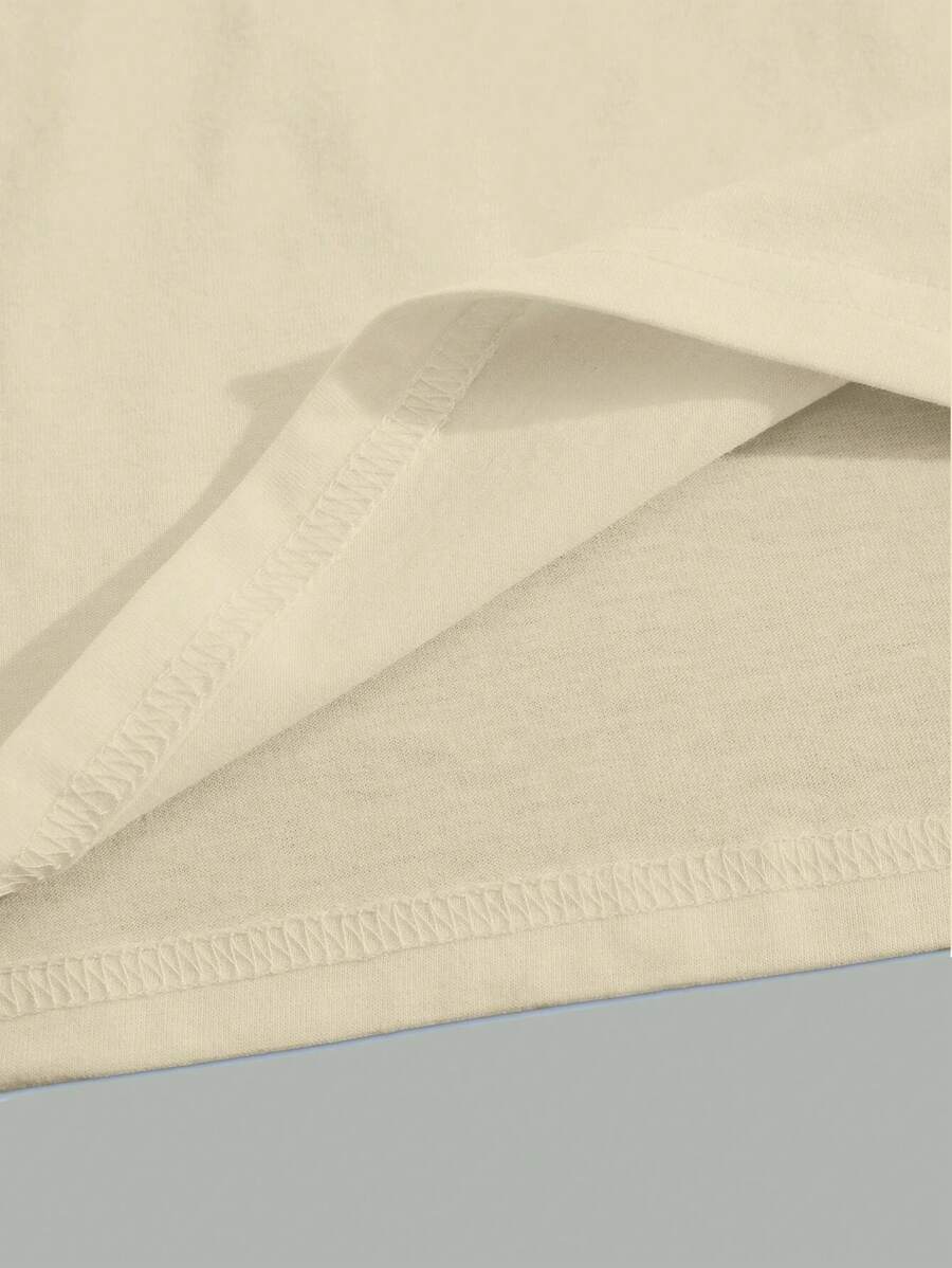 Graphic Letter Print T Shirt-Vacay Outfit