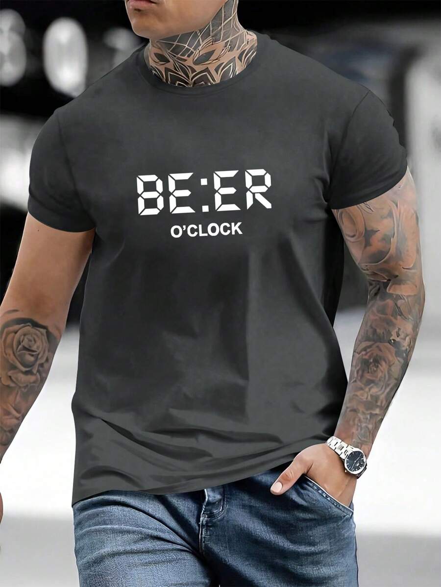 Graphic Letter Print T Shirt-Vacay Outfit