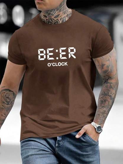 Letter Graphic Printed Tee Shirts-Vacay Outfit