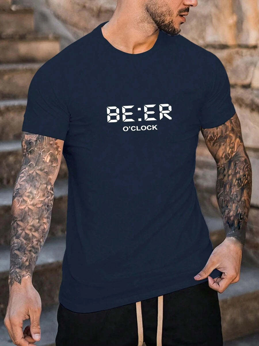 Graphic Letter Print T Shirt-Vacay Outfit