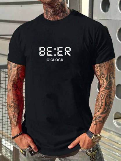 Letter Graphic Printed Tee Shirts-Vacay Outfit