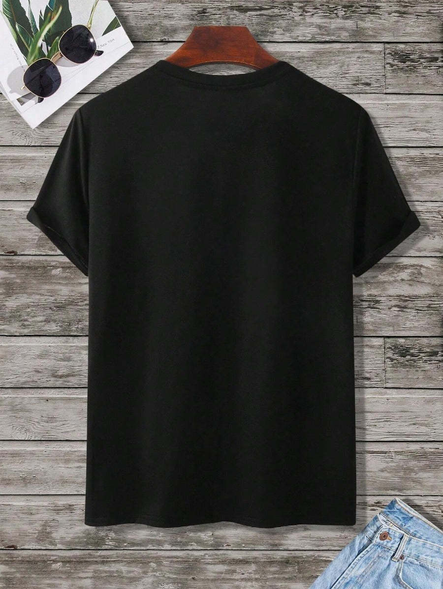 Letter Graphic Printed Tee Shirts-Vacay Outfit