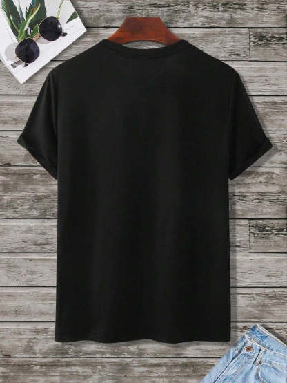 Letter Graphic Printed Tee Shirts-Vacay Outfit