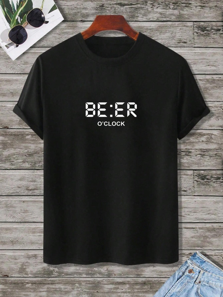 Letter Graphic Printed Tee Shirts-Vacay Outfit