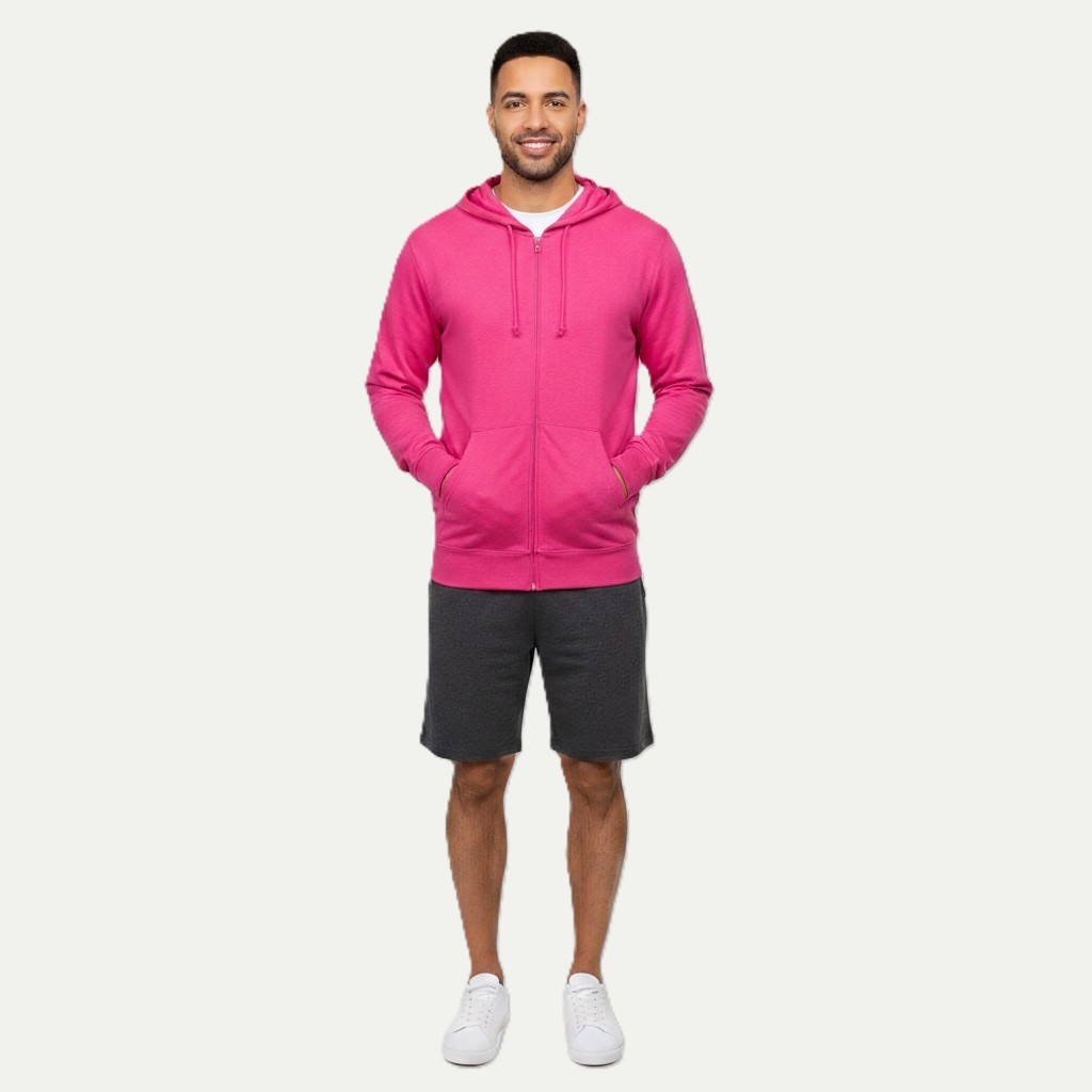 Lightweight Jersey Zip Hoodie For Men