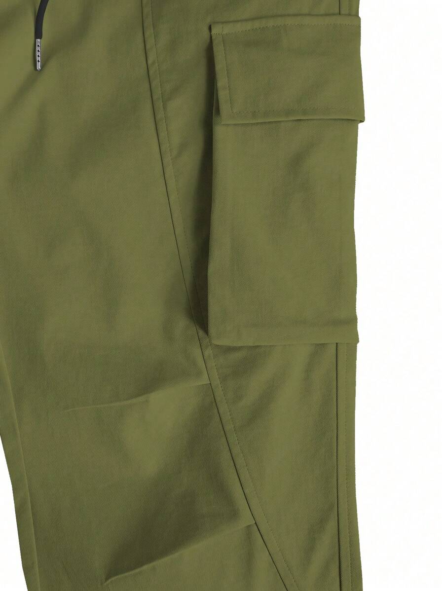 Loose Fit Cargo Pant With Flap Pockets-Vacay Outfit