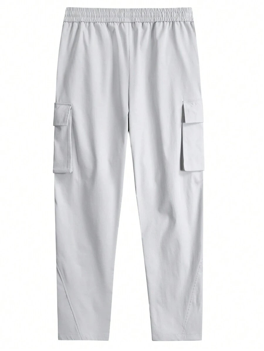 Loose Fit Cargo Pant With Flap Pockets-Vacay Outfit