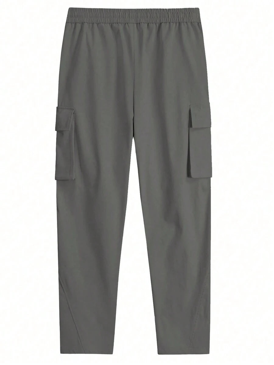 Loose Fit Cargo Pant With Flap Pockets-Vacay Outfit