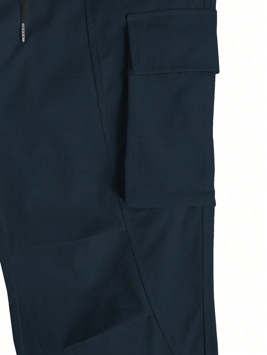 Loose Fit Cargo Pant With Flap Pockets-Vacay Outfit