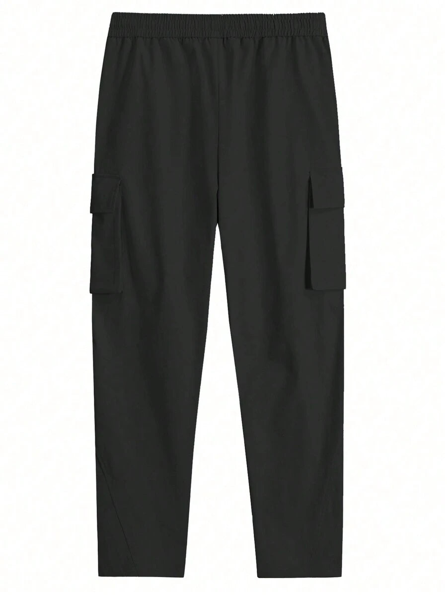 Loose Fit Cargo Pant With Flap Pockets-Vacay Outfit