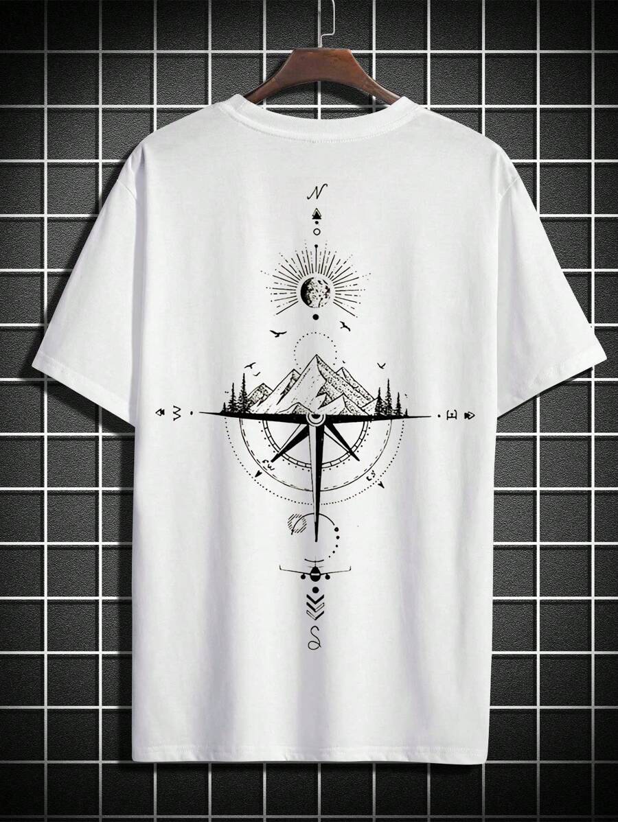 Printed Short Sleeve T Shirts-Vacay Outfit