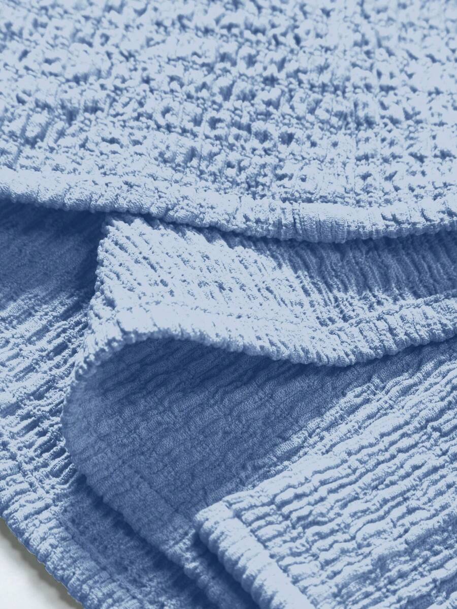 Loose Fit Short Sleeve Textured Shirts-Vacay Outfit