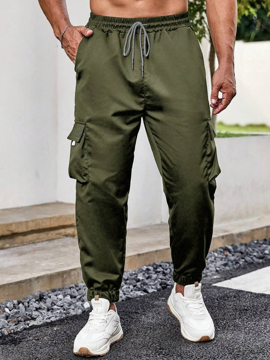 Loose Fit Street Style Cargo Pants-Vacay Outfit