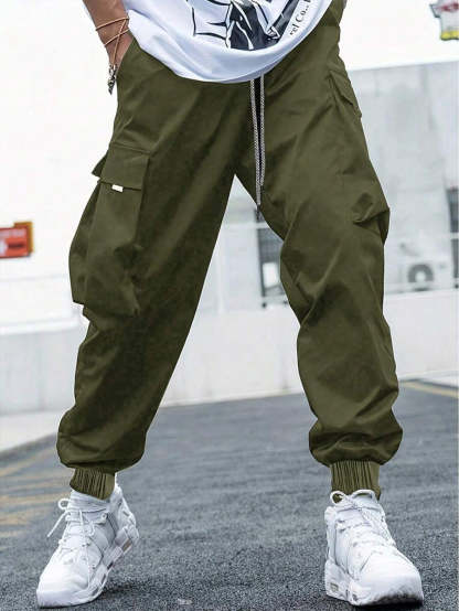 Loose Fit Street Style Cargo Pants-Vacay Outfit