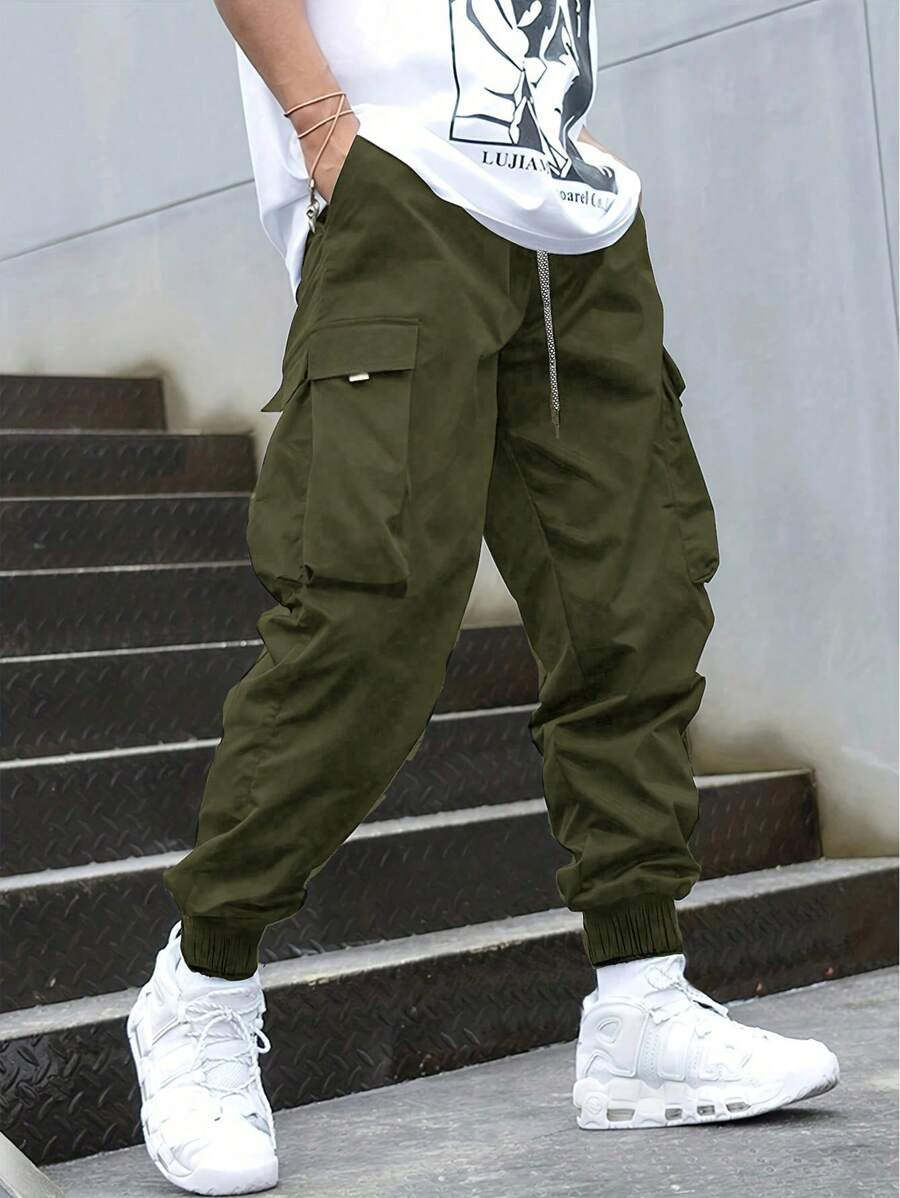 Loose Fit Street Style Cargo Pants-Vacay Outfit