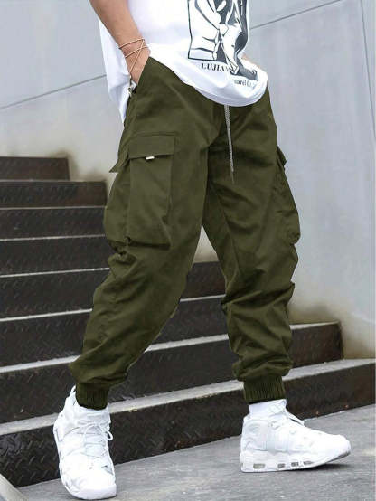 Loose Fit Street Style Cargo Pants-Vacay Outfit
