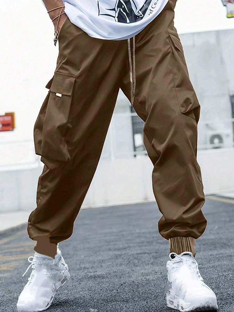 Loose Fit Street Style Cargo Pants-Vacay Outfit