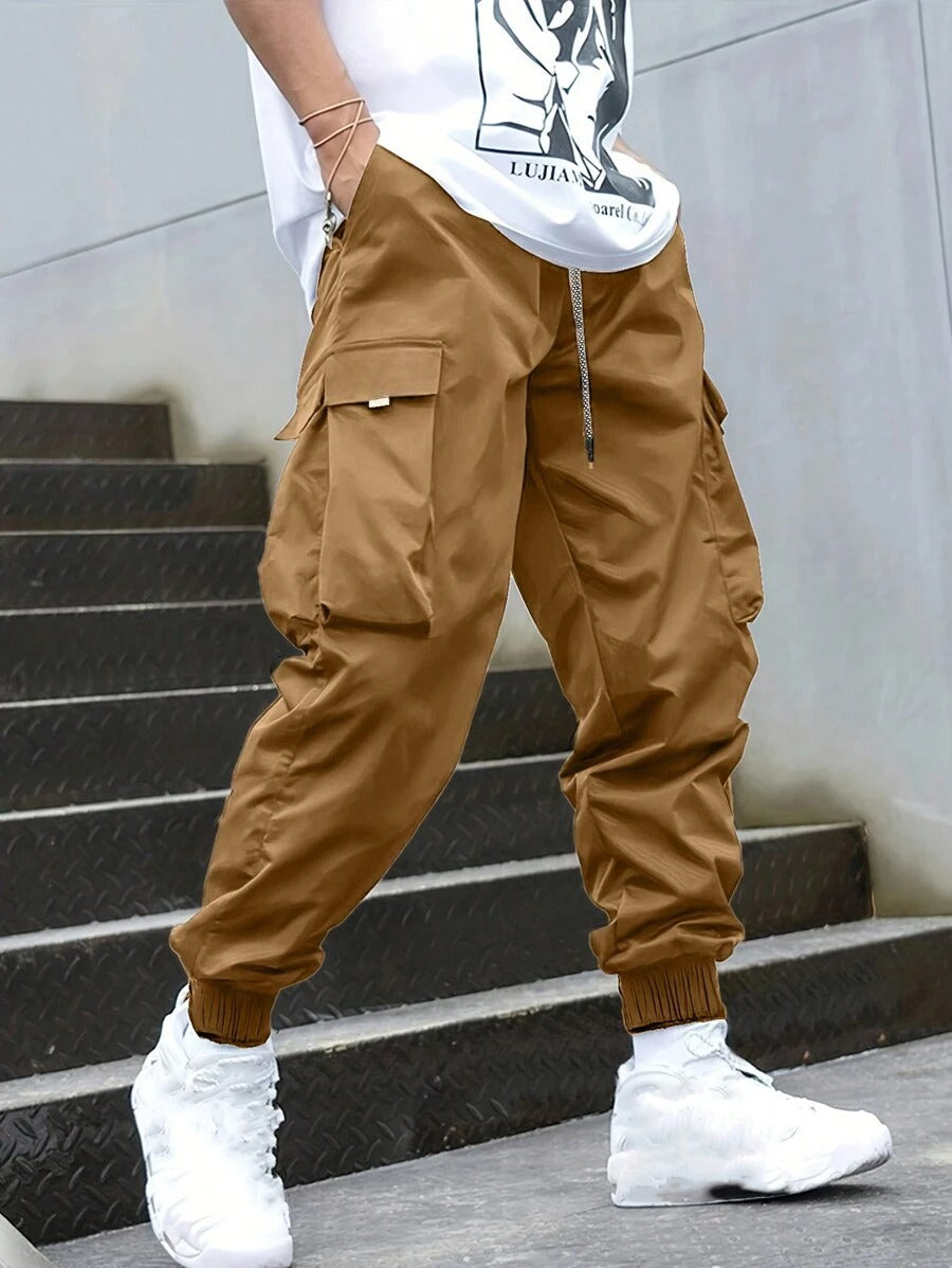 Loose Fit Street Style Cargo Pants-Vacay Outfit