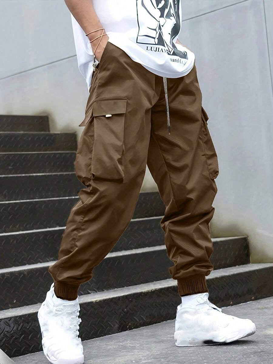 Loose Fit Street Style Cargo Pants-Vacay Outfit