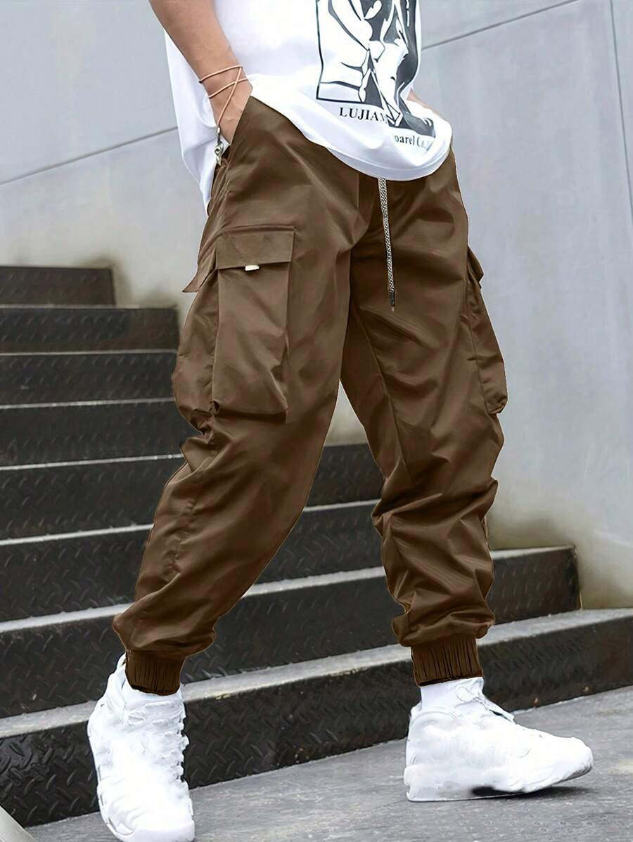 Loose Fit Street Style Cargo Pants-Vacay Outfit