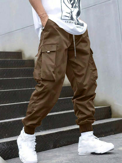 Loose Fit Street Style Cargo Pants-Vacay Outfit
