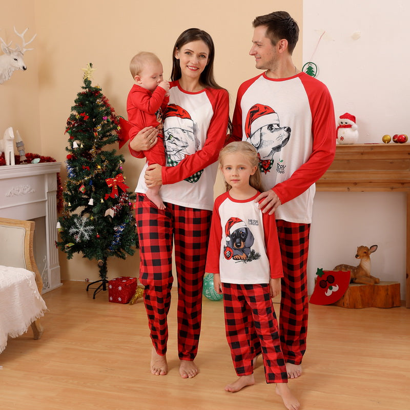 Family Pajama Dog Cat Print-Vacay Outfit