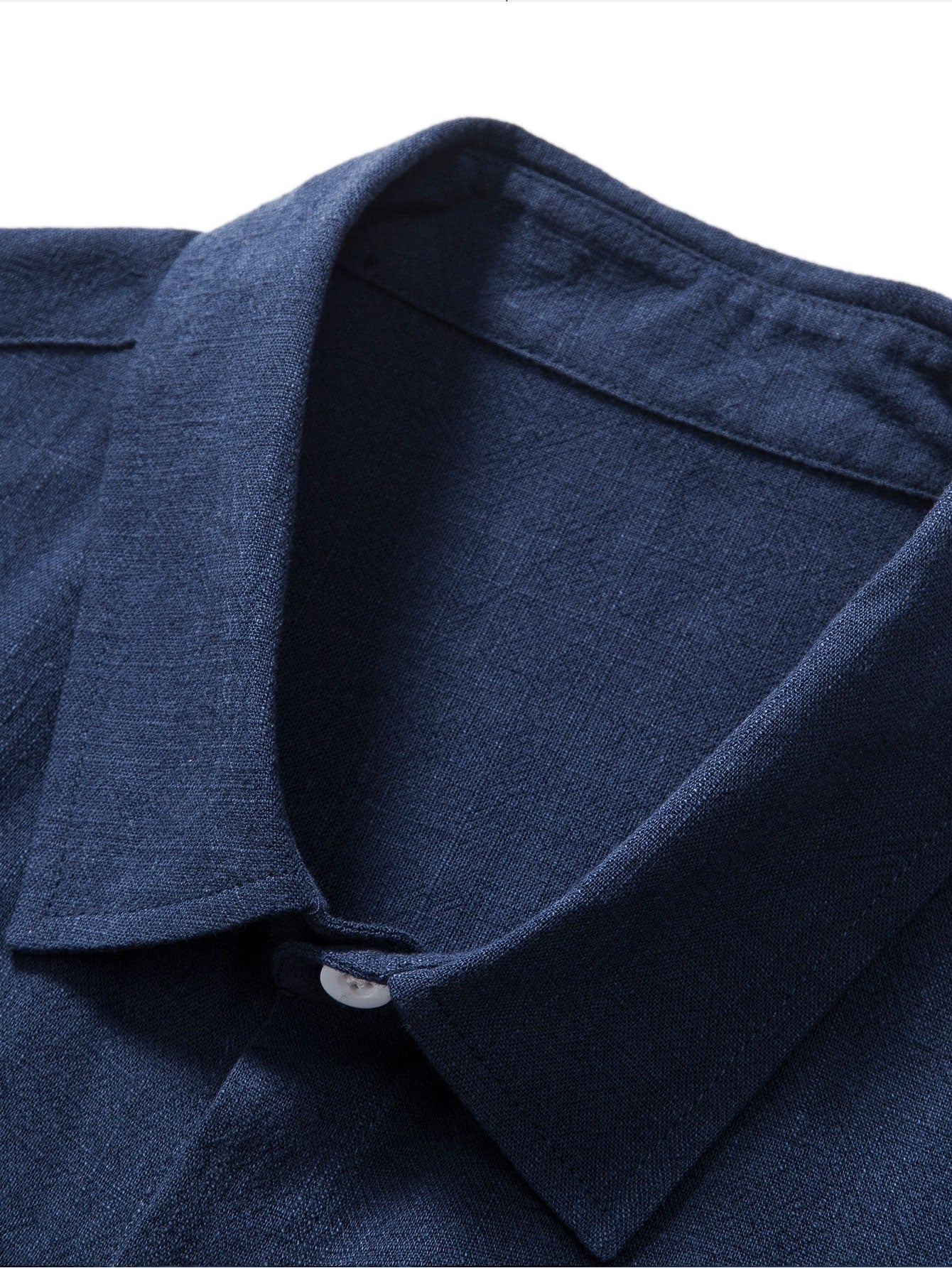 Mixed Linen Rayon Button Down Shirt-Vacay Outfit